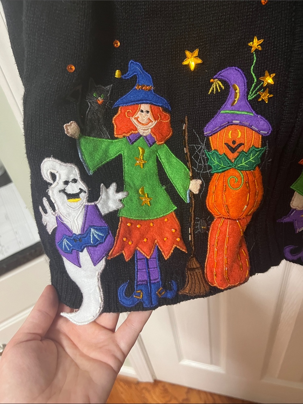 Tiara International Vintage 90s Halloween Sweater / Cardigan - Picture 5 of 8